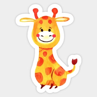 Giraffe body Watercolor Sticker